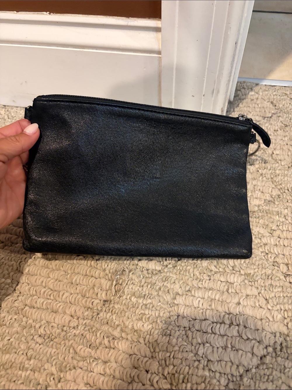 The Sak Black Stud-Trim Leather Wristlet Clutch - Picture 4 of 6